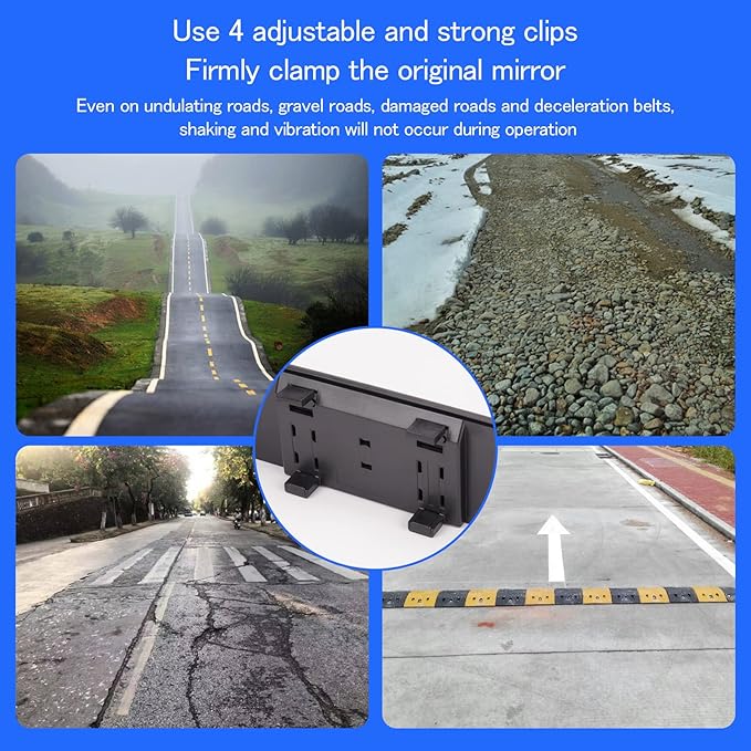 Broadway Car Rear View Mirror HD Anti Glare Universal 12 Inch large Field of View Panoramic Rearview Mirror with Wide Angle Blue Tint for Car SUV and Truck