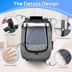 Carseat Covers Baby Boy, Waterproof Baby Car Seat Cover with 2 Layers Mesh & Sun Shade Window, Outdoor Infant Car Seat Canopy