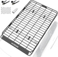 WILDROAD Roof Rack Cargo Basket, Upgraded 4” Fence Wide Car Roof Basket, 84"x 50"x 4" Universal Car Top Carrier Basket with Super Duty Bungee Cargo Net and Ratchet Straps Fits for SUV Truck Cars