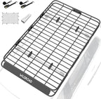 WILDROAD Roof Rack Cargo Basket, Upgraded 4” Fence Wide Car Roof Basket, 84"x 50"x 4" Universal Car Top Carrier Basket with Super Duty Bungee Cargo Net and Ratchet Straps Fits for SUV Truck Cars