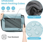 Mesh Packing Cubes for Travel, Durable Luggage Organizer with Sturdy Material and Double Zippers, Comprehensive Set for Trave
