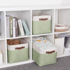 HNZIGE Storage Basket for Organizing Clothes(3 Pack) Decorative Storage Bins for Shelves Toys, Fabric Canvas Bins Storage Org