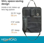High Road BackPockets Seat Back Organizer - Back of Seat Organizer and Seat Protector with Storage Pockets and Bag Dispensers for Car, SUV, Truck or Van