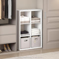 Furinno Cubic Closet Organizers and Storage, 6-Cube Closet Organizer, Open Shelf Closet Storage, Extra Thick Frame for Wardro