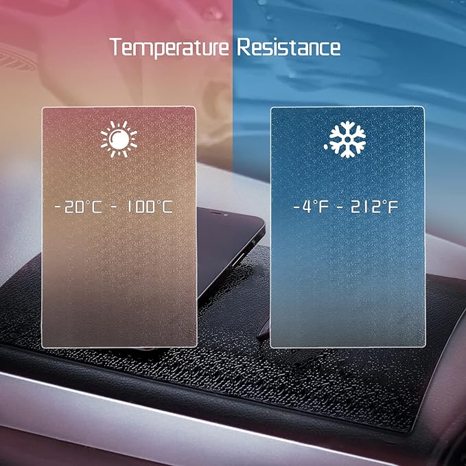 Extra Large Non-Slip Car Dashboard Sticky Pad – 11"x7" MINI-FACTORY Fixate Gel Mat for Phones, Glasses, Keys – Anti-Slip Grip