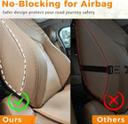 Backseat Car Organizer with Tray, 9 Storage Pockets Back Seat Protector with Foldable Tablet Holder, Waterproof Back of Seat Kick Mats for Kids Adult, Road Trip Essentials Travel 2 Pack, Black