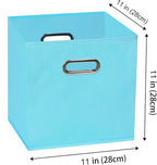 Yunkeeeper storage bins Cubes, Fabric Cube Organizer with Handle, Foldable Cube Bins for Cloth or Accessary Storage, 11x11x11