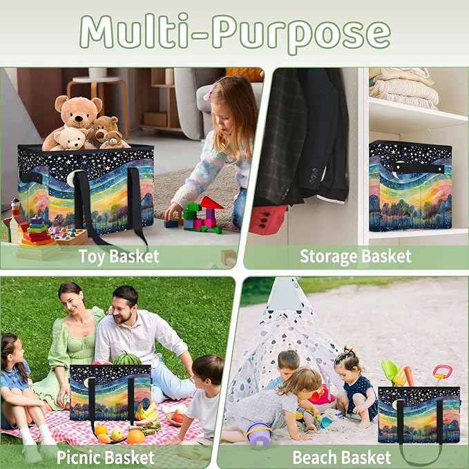 Reusable Grocery Bags Heavy Duty Shopping Bags Foldable Large Tote Bags with Long Handles & Hard Bottom