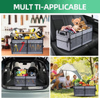 Car Trunk Organizer, 75L Large Capacity Waterproof Auto Storage with Non-Slip Bottom Strips, Collapsible Cargo Organizer for Su