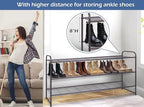 KEETDY Long 3 Tier Shoe Rack for Closet Wide Shoe Storage Organizer Stackable Metal Shoe Shelf for 24 Pairs Men Sneakers with