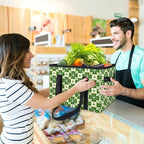 Reusable Grocery Bag, Foldable Large Shopping Tote Bag for Groceries Kitchen Picnic Car Trunk