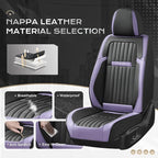 Coverado Car Seat Covers Front Seats, Seat Covers for Cars, Car Seat Protector, 2-Pack Car Seat Cushion Nappa Leather, Waterp