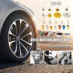 26pcs Buffing Wheel Kit for Drill – Different Size and Density Polishing Buffing Wheels – Perfect for Car Detailing, Jewelry, DIY Buffing & Finishing– 1/4" Shank Fits Most Drills