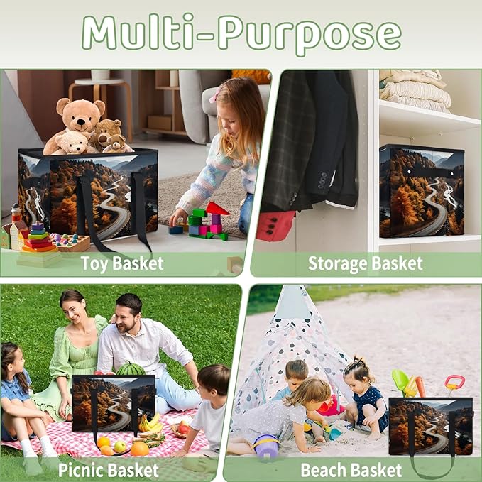 Reusable Grocery Bags Heavy Duty Shopping Bags Foldable Large Tote Bags with Long Handles & Hard Bottom