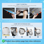 KMF 10pcs Thicken Sun Shades for Hyundai Santa Fe 2024-2025 2026 Accessories,Full Car Windshield Sunshade Window Covers for Side Rear,UV Block and Blackout Privacy for Camping