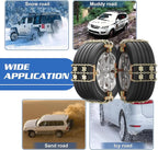 LILYPELLE Upgraded Snow Chains 8 Pack, Tire Chains for Cars/SUVs/Pickup Trucks, Emergency Anti Slip Tire Traction Chains for 