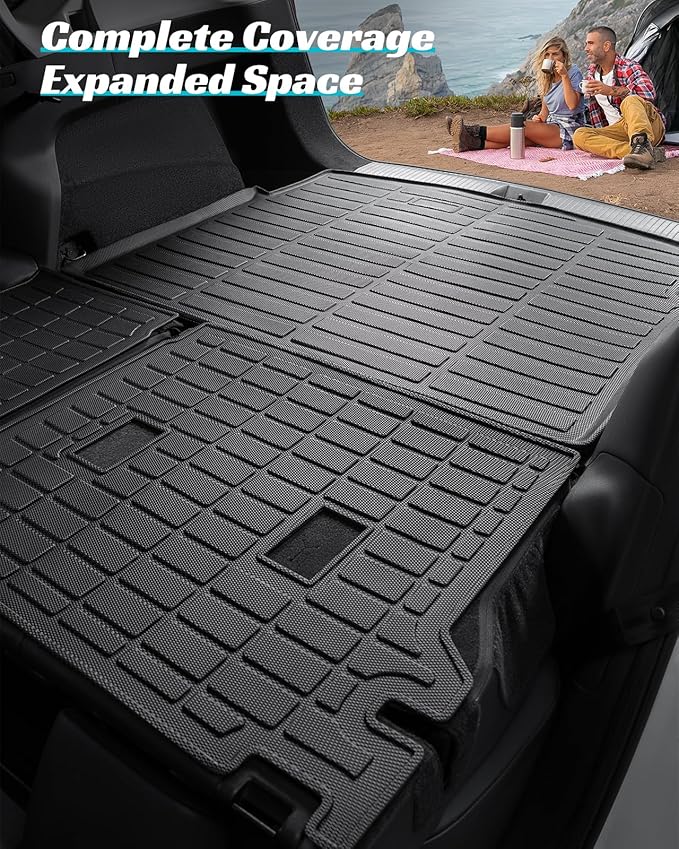 Floor Mats Full Set for Nissan Rogue 2021-2025 2026 Accessories, All Weather Floor Mats Cargo Liner for Back of SUV, Rubber Mats for Car Floor, Custom Fit Mat Heavy Duty Trunk Liner Black
