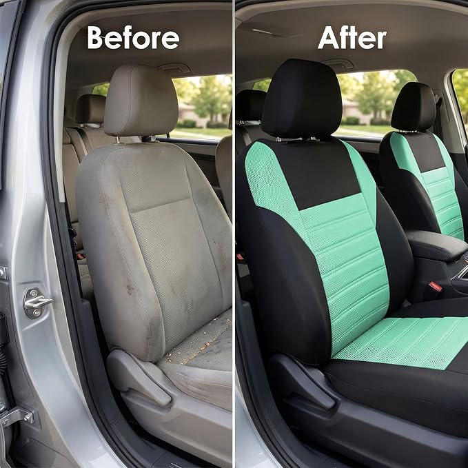 FH Group Automotive Car Seat Covers Front Set Premium 3D Air Mesh Front Seat Covers, Airbag Compatible Universal Fit Interior