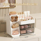 Large Capacity Makeup Organizer Countertop with Makeup Brush Holder for Vanity, Thickened Material, Bathroom Countertop Organ
