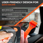 Lifehammer Brand Car Safety Hammer, The Original Emergency Escape and Rescue Tool with Seatbelt Cutter, Made in The Netherlan