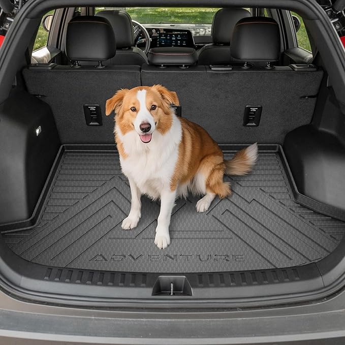 KUST Floor Mats Set for 2022-2026 Jeep Grand Cherokee 5 Seats (Include 4XE, Not for WK & L), Cargo Trunk Liner with Backrest Mat All Weather Car Mats Accessories TPE Rubber Raised Edge