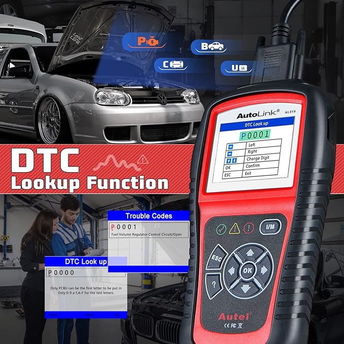 Autel AutoLink AL519 OBD2 Scanner Enhanced Mode 6 Car Diagnostic Tool Check Engine Code Reader CAN Scan Tool, Advanced Ver. of