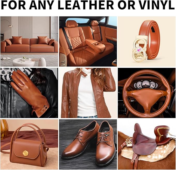 SHADAIWUYU 8.5oz Leather Recoloring Balm with 100ml Mink Oil,Light Brown Leather Repair kit for Furniture and Car Interior,Le