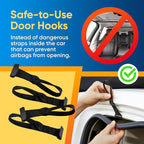 Waterproof Car Roof Bag - Car Rooftop Cargo Carrier Bag – 15 Cubic Ft Roof Rack Cargo Carrier, Includes Anti-Slip Mat, 4 Door Hooks, Reinforced Zipper/Buckle, with or Without Rack