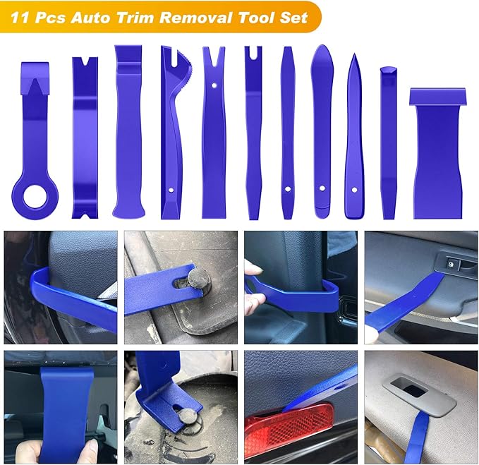 GOOACC - GRC-49 19Pcs Trim Removal Tool Set & Clip Plier Upholstery Remover Nylon Car Panel Removal Set with Portable Storage