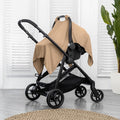 Comfy Cubs Baby Car Seat Cover - Soft, Breathable Bamboo Rayon and Muslin Cotton Blend - Lightweight Canopy for Sun, Bug, and