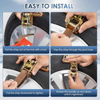 Qoosea Tire Chains Snow Chains for Car & SUV Cross - Link Heavy - Duty 6Pcs Universal Anti-Slip Chains for Tires Durable Snow