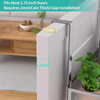 HapiRm Over The Door Hanger with Coat Hooks and 2 Baskets, Rustproof & Waterproof Over The Door Hooks, Storage Organizer for 