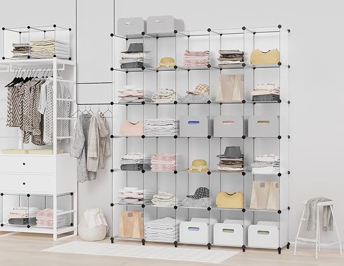 Closet Organizer, 12-cube Closet Organizers and Storage, Portable Cube Storage Organizer, Closet Shelves for Kids, Closet, Be