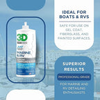 3D Marine & RV All-in-One Gel-Coat Compound & Polish – Removes Oxidation, Swirls, & P2000 Scratches, Deep Shine Wax Protection, No Fillers, 32oz