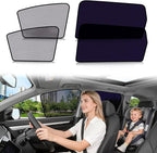 XCBYT Car Window Shades for 2017-2022 CRV | 4PCS Static Cling Set - Clear Front Half Window & Semi-Transparent Rear Side Covers, UV Protection, Easy Install, No Residue