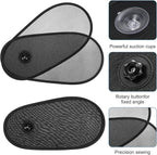 2 PCS Car Window Shade for Baby, Adjustable Rotatable Automotive Mesh Sun Blocke Driver Side Window Car Sunshades, with Suction Cups, Glare and UV Rays Protection, Fits Most of Vehicle
