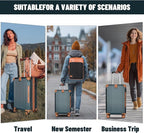 WireHot 22x14x9 Airline Approved Vintage Style Carry On Luggage with Backpack Sets, ABS+PC Hardshell Small 20 inch Retro Suit