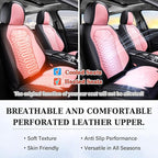 Coverado Car Seat Covers, Front Seat Cover, Waterproof Nappa Leather Seat Covers for Cars, 2 Pack Car Seat Protectors, Car Se