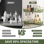 YCIA&DONE Corner Bathroom Counter Organizer, Makeup Organizer for Vanity, Skincare Cosmetic Perfume Tray, Corner Countertop S
