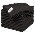 MR.SIGA Microfiber Cleaning Cloth, All-Purpose Microfiber Towels, Streak Free Cleaning Rags, Pack of 12, Black, Size 32 x 32 