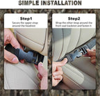 Truck Gun Rack（Set of 2）, Seat Back Gun Rack with Adjustable Straps, 600D Oxford Cloth, Universal Rifle Holder, PVC Coated, Secure Storage Pockets for Hunting Gear, Easy to Install Vehicle Gun Rack