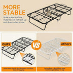 MAMIZO Foldable Bed,Portable Bed,Folding Bed with Mattress,75" x 31" Twin Size Rollaway Bed with Mattress for Adults,Metal Fr