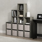 Furinno PASIR Book Shelf, 2-Tier Modern Bookshelf, Open Shelves Cube Bookcase, 9 x 12 x 21, Easy Assembly, Closed Back, for L