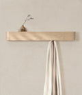 Kazai. Wall-Mounted Coat Rack 'Toke' - Modern Design Coat Rack with Hidden Wall Hooks - Solid Wood Veneer Panel Coat Hanger -