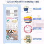 Woodoulogy Hanging Stuffed Animal Storage, Over Door Large Plush Toy Organizer with Metal Hook, Baby Accessory Holder Idea fo