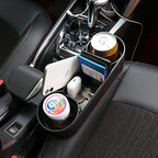 Car Seat Organizer Cup Drink Holders,Multifunctional Gap Filler Storage Box,Insert Organization Helps Reduce Distracted Driving&Holds Phone Mount Mug Bottle Cellphones Coasters Wallet Cards (Black)