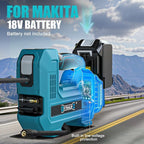 160PSI Cordless Tire Inflator Compatible with Makita 18V Air Compressor, Portable Air Pump Automatic Shut Off, LED Light, Digital Pressure Gauge for Cars Motorcycles Bike Ball(Bare Tool)