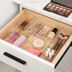 Vtopmart 10 Pcs Makeup Drawer Organizer Bins Set, 4 Size Plastic Makeup and Vanity Organizer Trays, Clear Acrylic Vanity Stor