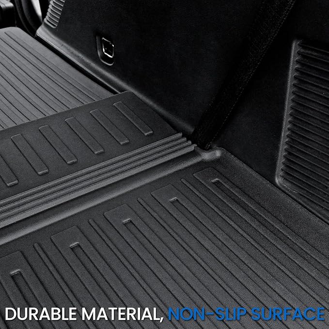 Floor Mats Cargo Mat for 2018-2024 Ford Expedition 7 Seats Captain Chairs(Not for Max Model), All Weather TPE Cargo Liner Backrest Mats Door Sill Protectors Car Accessories (Floor Mats Set)