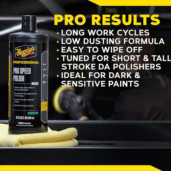Meguiar's Professional Ultra Pro Finishing Polish M21032, Car Polish for a Mirror-Like Finish on Your Car, Removes Swirls and Rotary Holograms While Increasing Gloss and Shine, 32 Oz